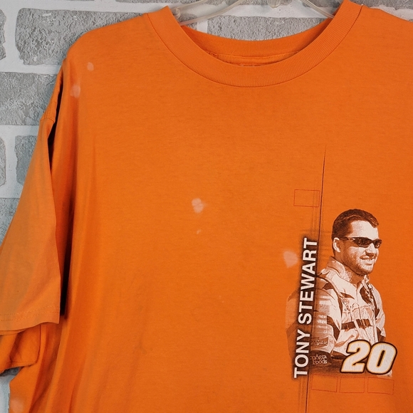 Tony Stewart Home Depo Thrashed Racing Shirt Cut Tag Men's See Measurements - Picture 4 of 15